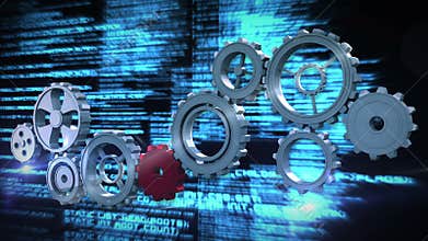 Cogs and wheels turning interface
