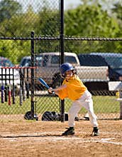 Little Boy Up to Bat