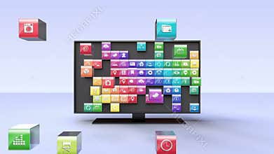 Smart TV, entertainment TV channel contents for music concept