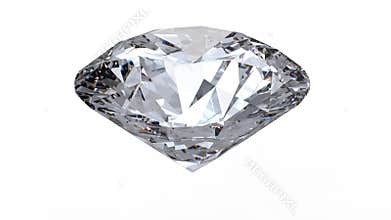 Rotating diamond loop on white background