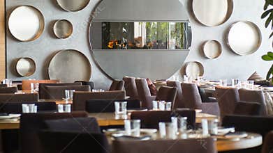 Vertical dolly shot of nice modern interior