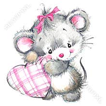 Valentine Day and cute animal.