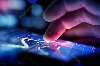 Businessman Checking Data