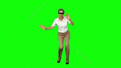 Businesswoman in a blindfold