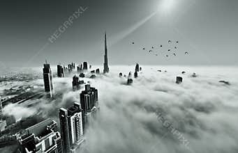 Fog in Dubai