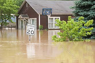 Flood waters