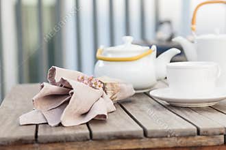 House decoration details tea set