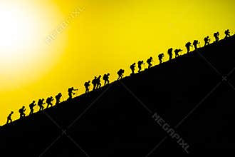 Peak climbing team