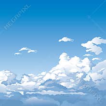 Blue sky with clouds