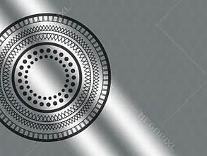 Logo with metal background