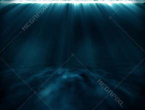 Surreal Underwater Travel Light Rays Loop