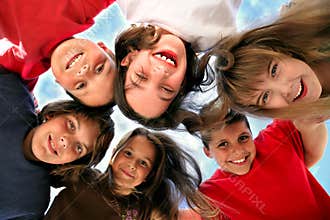 Happy Young Children Having Fun