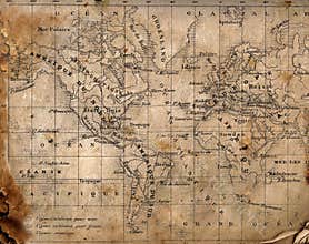 Ancient map of the world.