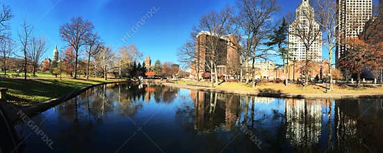 Panorama of the skyline in Hartford, Connecticut