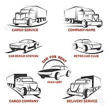 Car club logo vector set