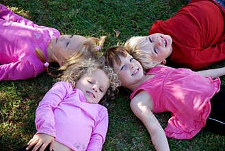 Happy family relaxation