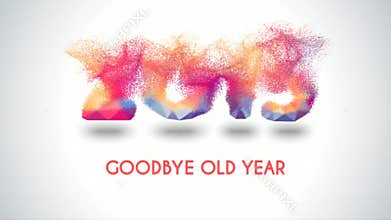 From 2015 to 2016. Happy New Year 2016 colorful