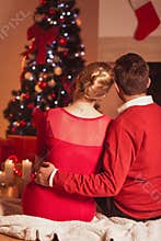 Warm magical xmas atmosphere