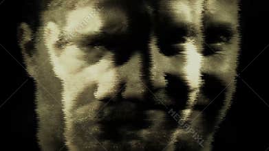 Crazy insane schizophrenia psychopath and mental health disorders abstract