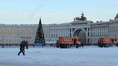Christmas tree on the Palace Square.