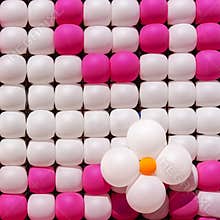 Pink decorative air balloon background
