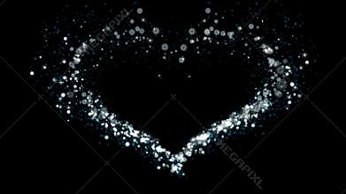 Heart Alpha Channel Flow Particles Snow