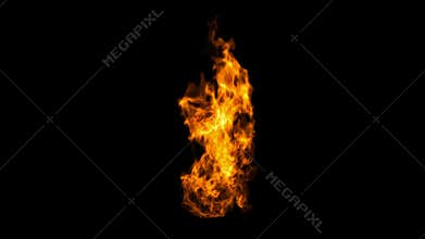 Realistic Fire with alpha, Full HD. Fire Animation