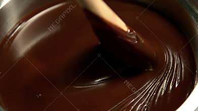 Chocolate melting in saucepan