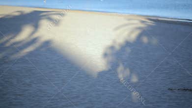 Beautiful sea landscape. Calm sea, a white sandy