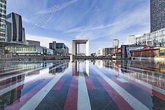 Mirror of modern buildings