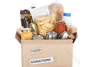 Box of food to donate