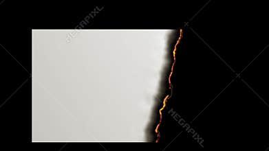 Paper smolders, useful for transitions and titles. HD 1080. Alpha channel.