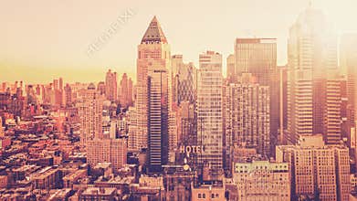Morning city skyline