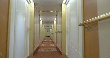 Long Corridor Of Ocean Cruise Ship