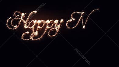 Sparkles writting happy new year