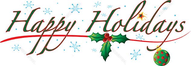 Happy Holidays Text