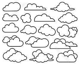 Set of clouds
