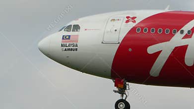 Air Asia A330 Landing at Narita Airport