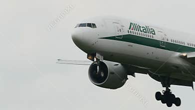 Alitalia Boeing B777 Landing at Narita Airport