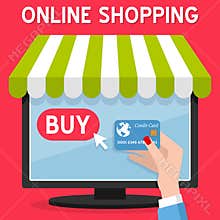 Computer Online Shopping Credit Card