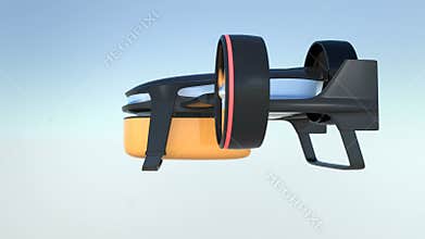Demonstration of hybrid drone delivery system.