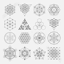 Sacred geometry vector design elements. Alchemy