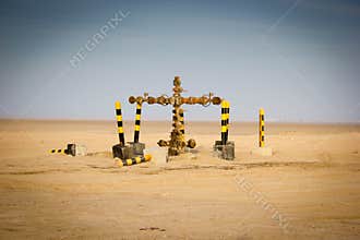Abandoned oil rig