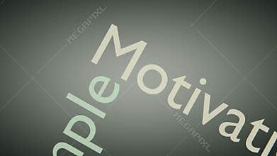 Animated Success Word Illustration. Typography text . motivation animation