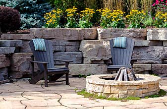 chairs and fire-pit patio