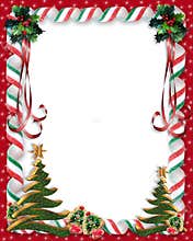 Christmas Candy and Holly border