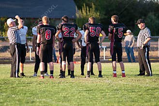Coin Toss at Beginning of Football Game