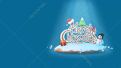 Merry Christmas Greeting card intro template.