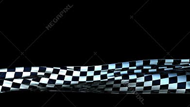 Checkered Cloth Lower Third, seamless loop, Alpha