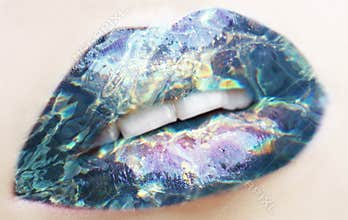 Lips Double exposure